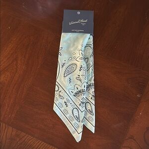 NWT Universal Thread Cotton Light Blue and White Bandana